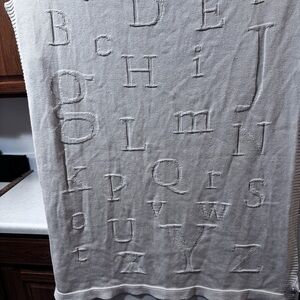 34”x42” Alphabet Patterned Blanket Koala Baby Cream Colored